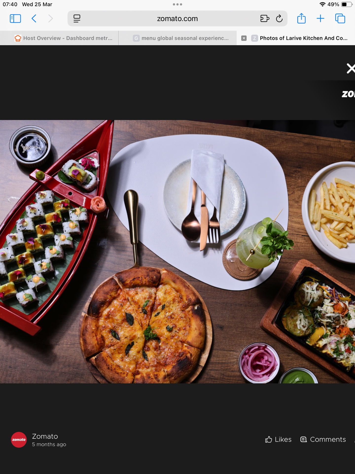 Global Experience 3 course menu